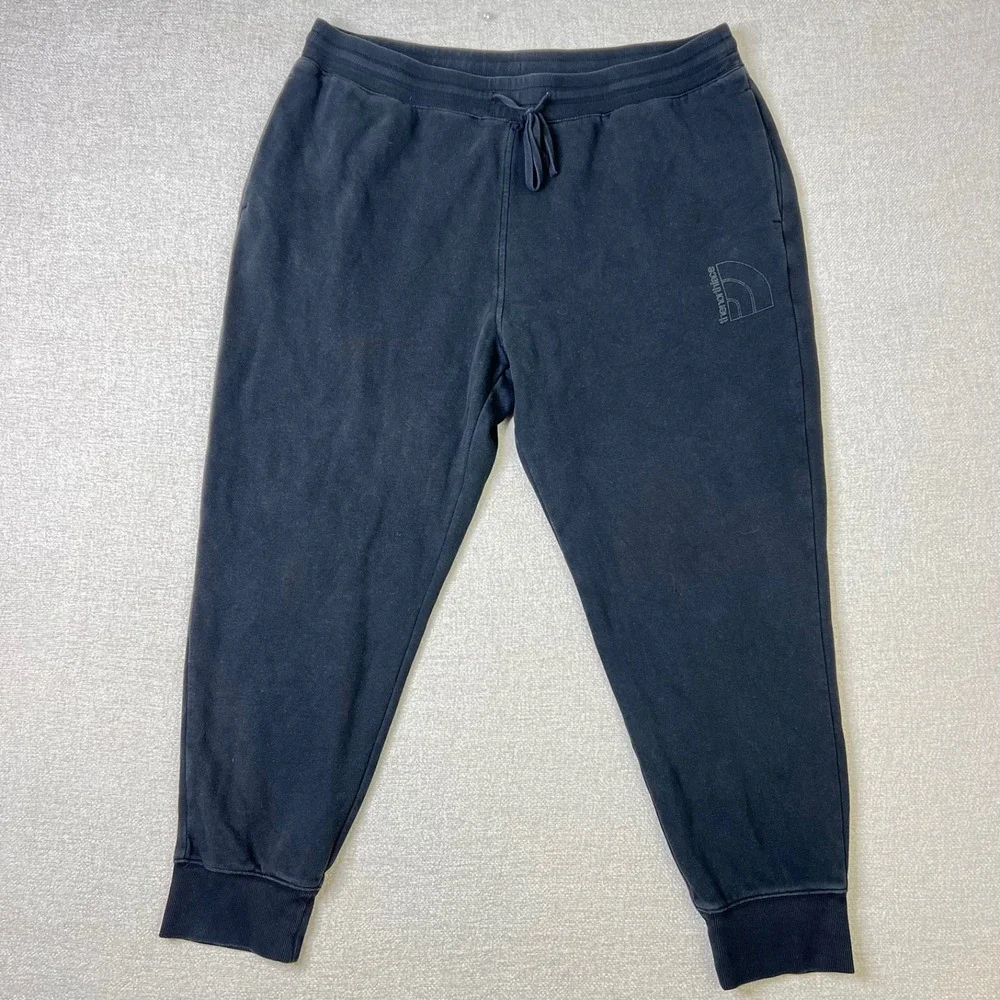 The North Face Joggers Black Fleece Sweatpants Drawstring Lounge Mens XXL